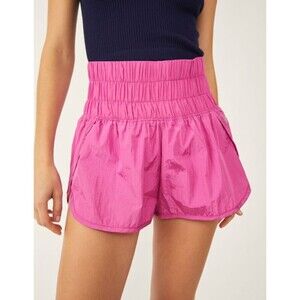 Free People Movement The Way Home Athletic Shorts Womens Size M Pink High Rise